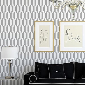Prism Allover Stencil - Large - Reusable stencils for  DIY wall decor - better than wallpaper!