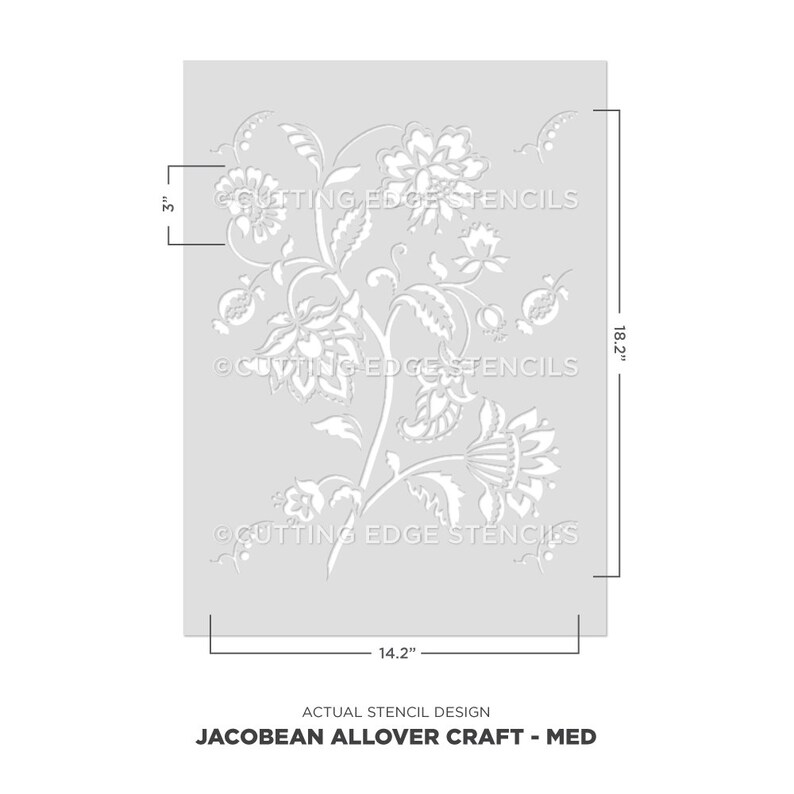 Jacobean Furniture Stencil FURNITURE STENCIL Floral Etsy