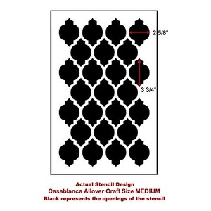 Craft Stencil Casablanca size MED Stencils for furniture, pillows, DIY home decor image 4