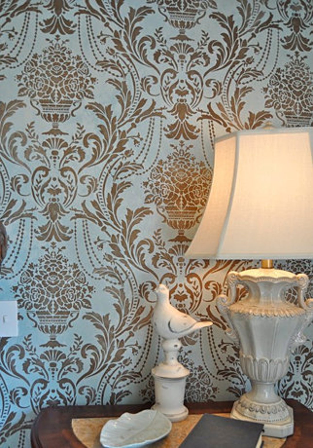 Anastasia Damask Stencil Better Than Wallpaper DIY Home Décor Easy DIY