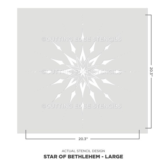 Star of Bethlehem Wall Art Stencil Elegant Celestial Wall Stencil