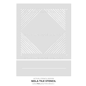 Nola Tile Stencil Geometric Cement TILE STENCILS for Painting Tiles Reusable Tile Stencils for Home Makeover Easy Tile DIY Home Décor image 9