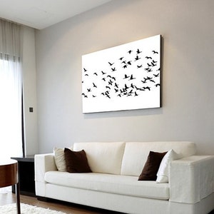 Flock Of Cranes Wall Stencil - LARGE WALL STENCIL – Bird Wall Stencil - Easy to Use Wall Stencil for a Quick Room Update - Stencil for Walls imagen 6