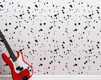Spatter Allover Stencil - Better than Wallpaper - Easy to Use! - Great for a Quick Home Improvement