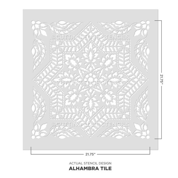 Andalusia La Mezquita Tile Mandala Stencil Paint Stencils for