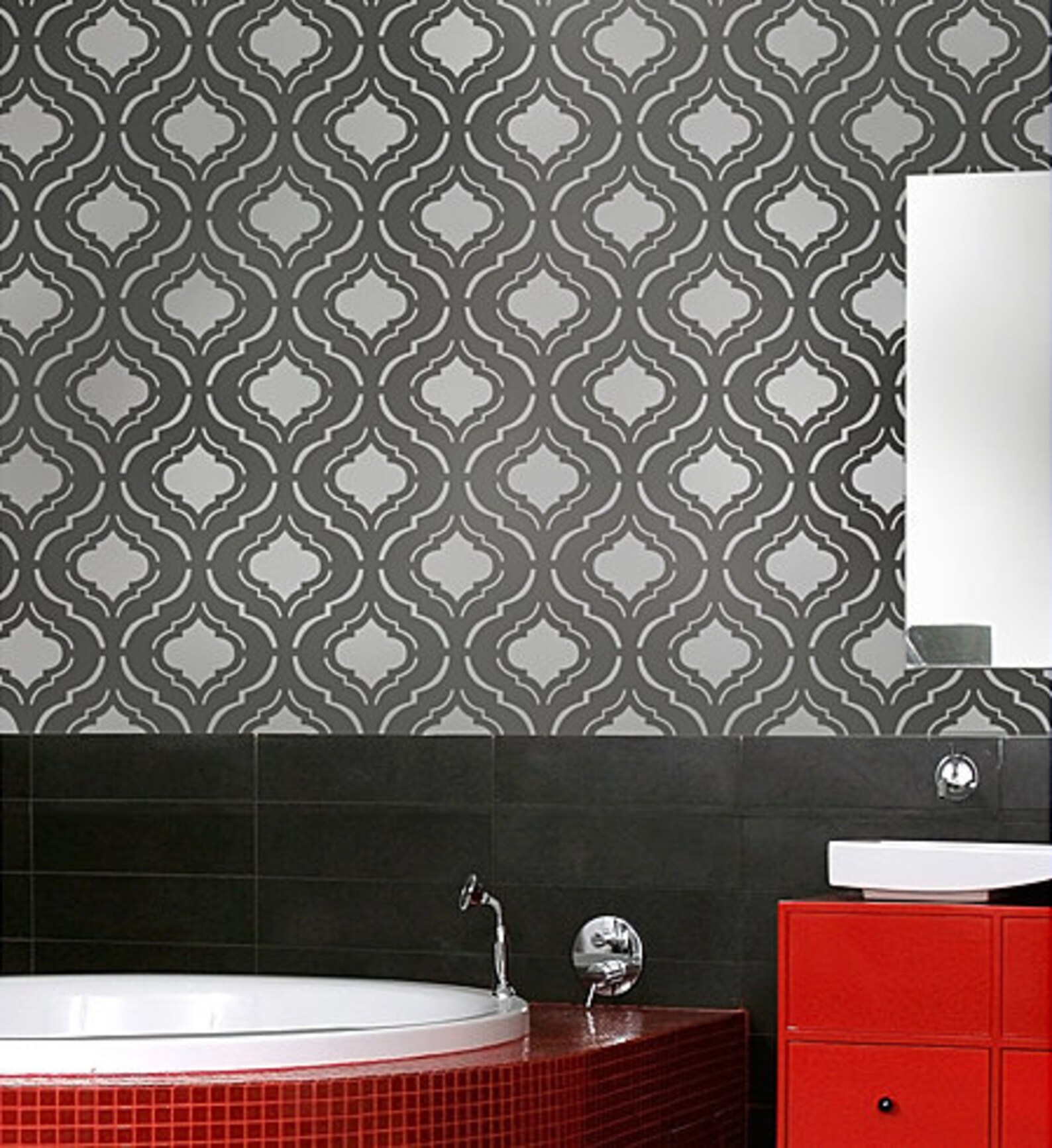 Wall Stencil Moroc-n-roll - Beautiful Trendy Moroccan Stencils for DIY ...
