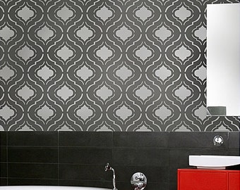 Wall Stencil Moroc-n-Roll - Beautiful trendy moroccan stencils for DIY wall decor