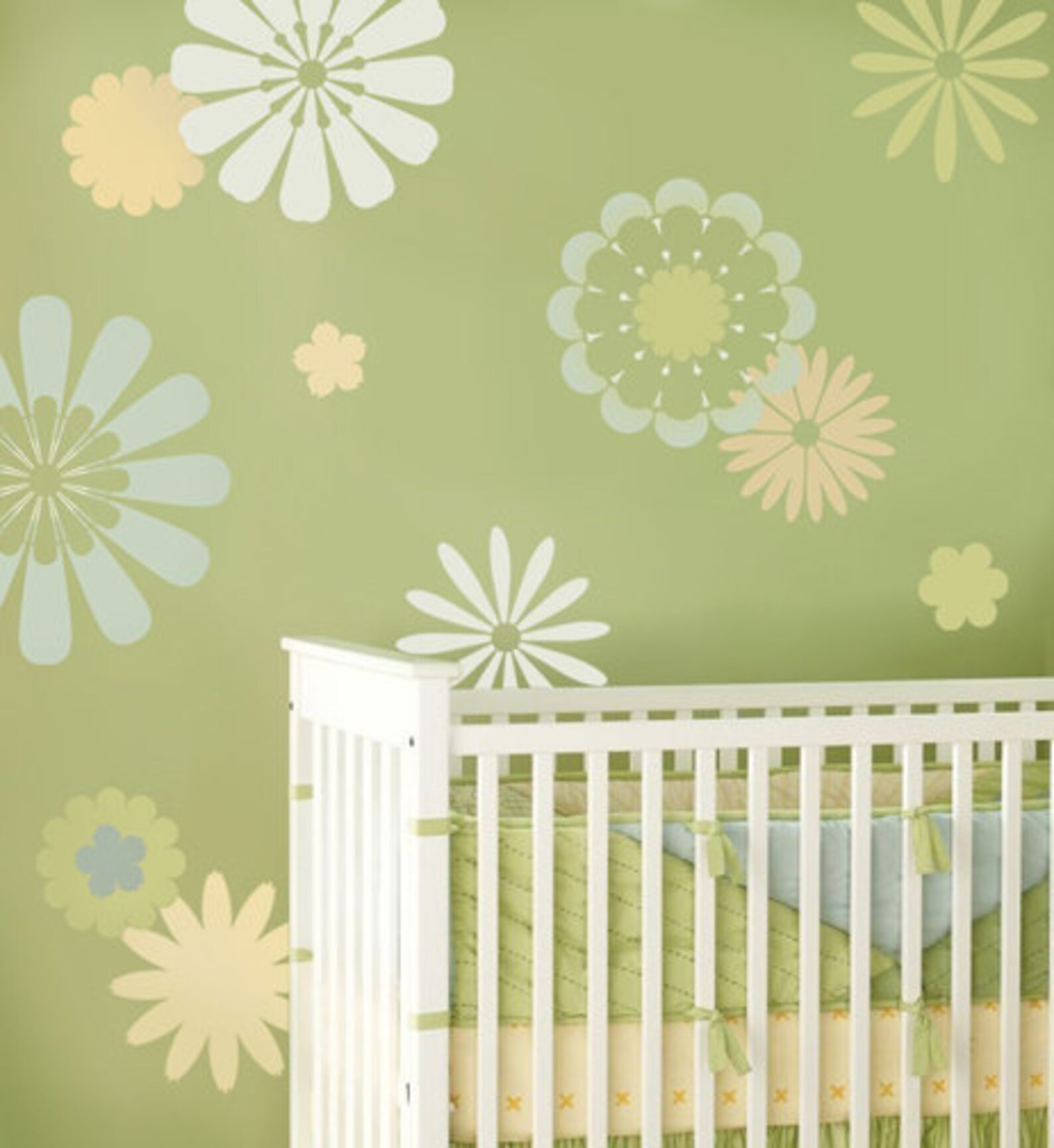 Nursery Stencils Daisy Crazy Kit 2 Easy Nursery Decor With Etsy