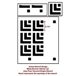 Maze Runner Stencil Large scale reusable stencil patterns for walls just like wallpaper DIY decor image 4