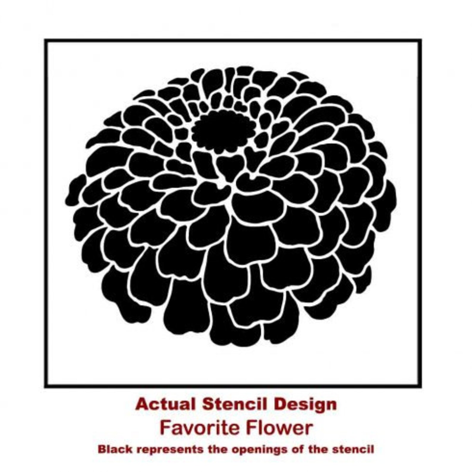 Favorite Flower Wall Art Stencil Small DIY Home Decor Etsy