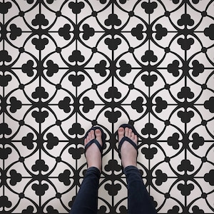 Amina Tile Stencil – Large TILE STENCIL – Tile Stencils for Painting Floors and Wall – Moroccan Tile Stencil Pattern for Easy DIY Home Décor
