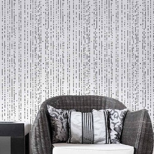 Rain Wall Stencil - LARGE WALL STENCILS instead of Wallpaper - Easy to Use Wall Stencils for a Quick Room Update - Stencils for Walls