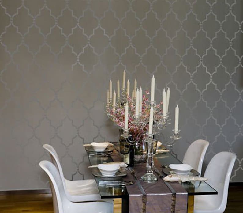 Marrakech Trellis Wall Stencil Large Stencils for Walls Etsy