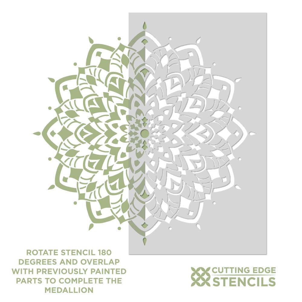 Wedong 36 PCS Mandala Stencils, Reusable Stencils Painting Template Stencil  for DIY Art Scrapbook Projects
