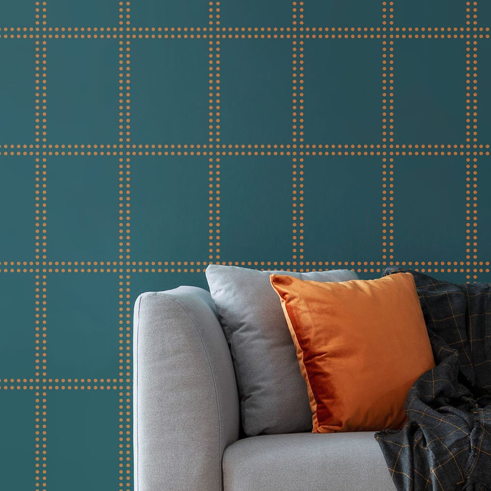 Studded Design Studded Perfection Wall Stencil – Wall Painting Stencils for Easy Room ...