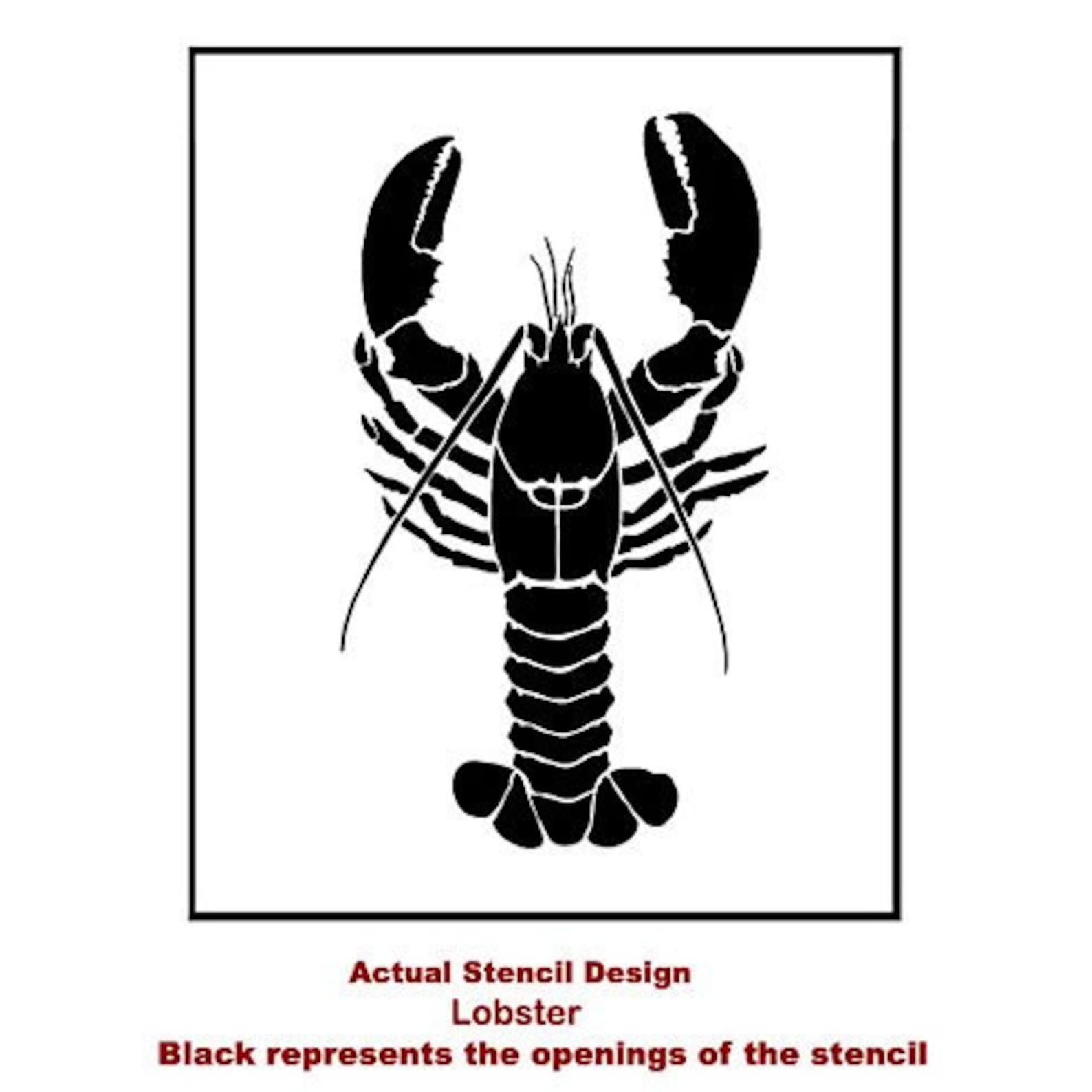 Lobster Stencil Large Stencils Even Better Than Wall | Etsy