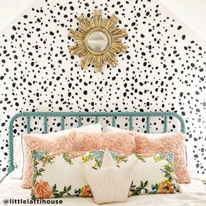 Dalmatian Spots Stencil LARGE WALL STENCILS instead of Wallpaper Easy to Use Wall Stencils for a Quick Room Update Stencils for Walls image 3