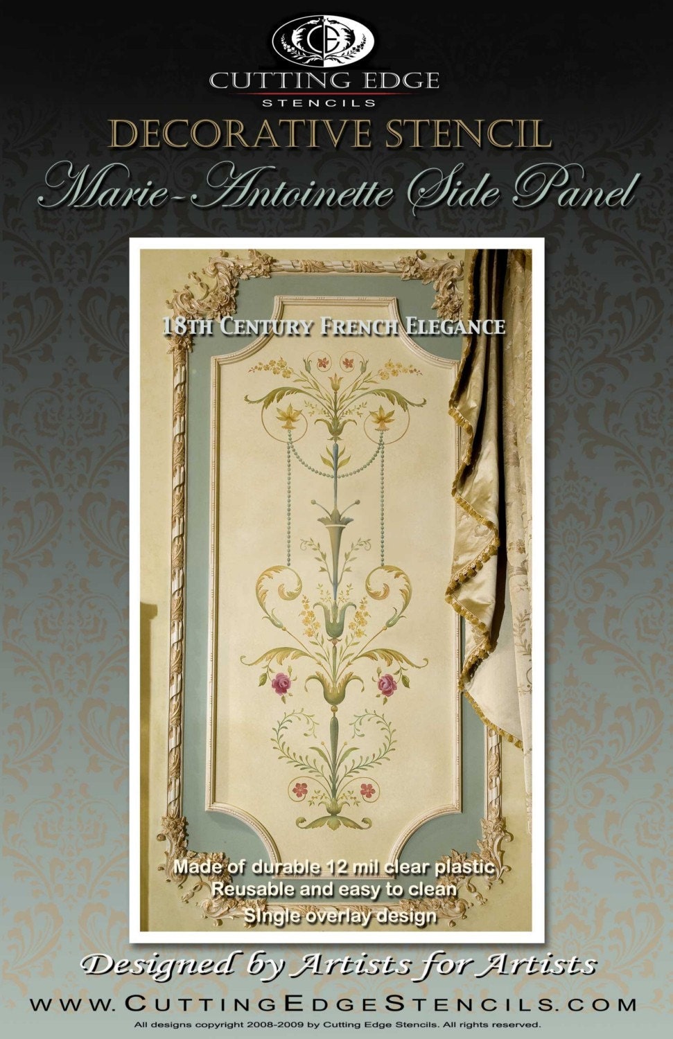 Wall Stencil Marie-antoinette Side Panel SM Classical - Etsy