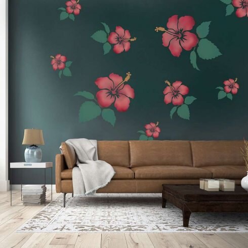 Ambesonne Flower Tapestry, Hibiscus Flower in Pastel Abstract Colorful  Romantic Petal Pattern Art Print, Wide Wall Hanging for Bedroom Living Room
