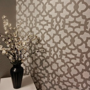 Moroccan Stencil Zamira Long Reusable Wall stencil patterns instead of wallpaper Quality stencils for DIY decor image 1