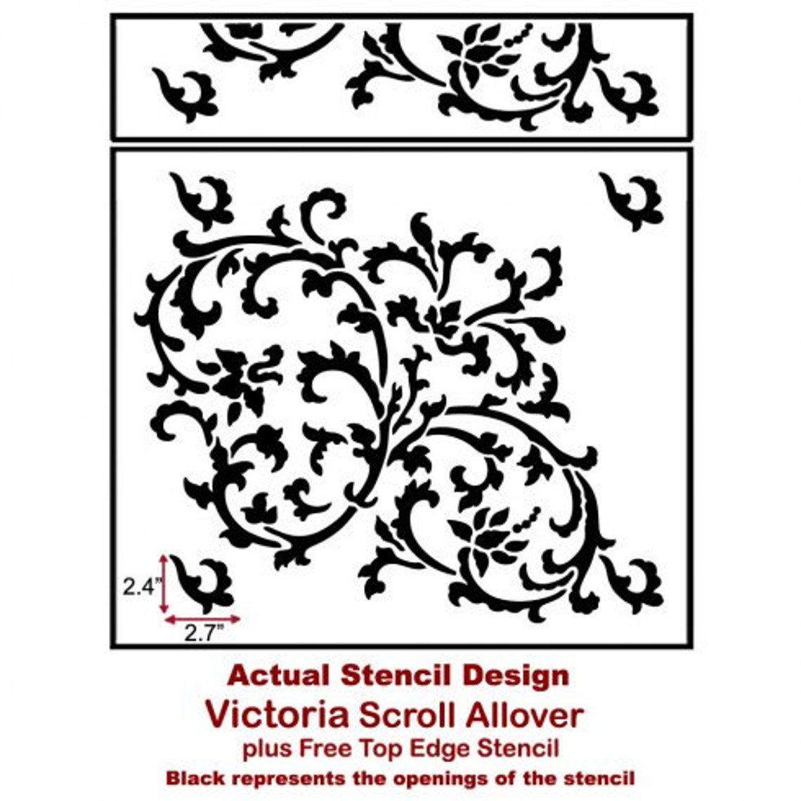 Victoria Scroll Stencil LARGE WALL STENCIL Classical Wall Etsy Australia