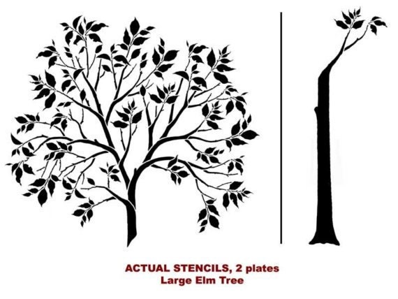 GORGECRAFT 30 * 30cm Large Bird On Tree Drawing Art Stencil