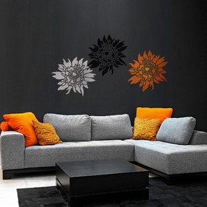 Flower Stencil Chrysanthemum Grande LG Wall Stencils for easy decor Better than decals image 3