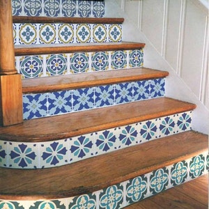 Portuguese Tile Stencil Set - Portuguese TILE STENCILS - Tile Stencils for Painting Floor and Wall - Tile Stencil Pattern for Easy DIY Décor