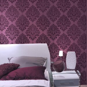 Kerry Damask Wall Stencil Small Reusable stencils. Better than wallpaper DIY decor image 2