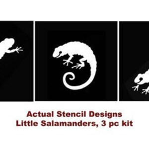 Reusable Stencils Little Salamanders 3 pc kit Kids room decor DIY image 4