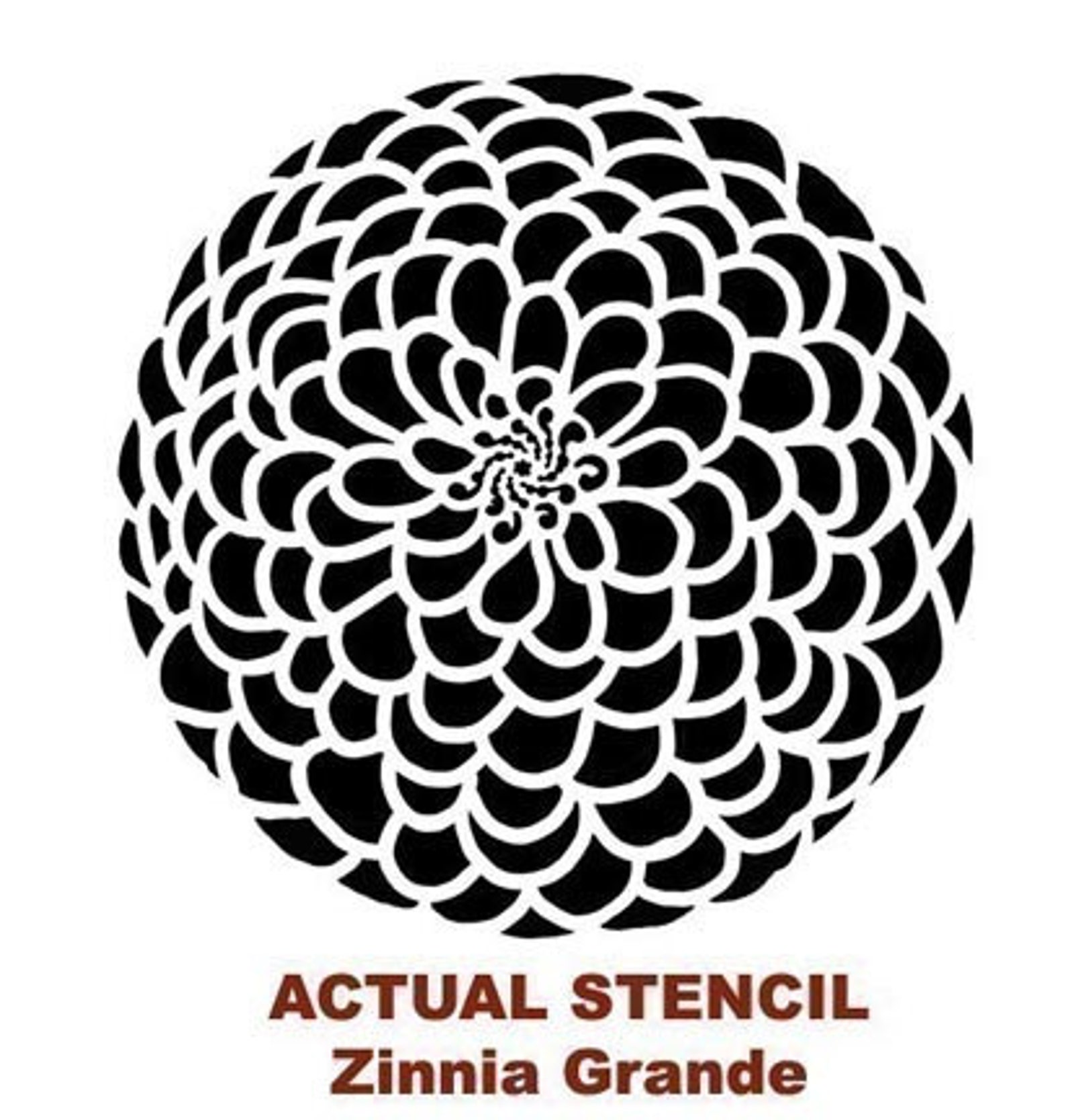 Flower Stencil Zinnia Grande Size Med Reusable Wall Stencils Etsy