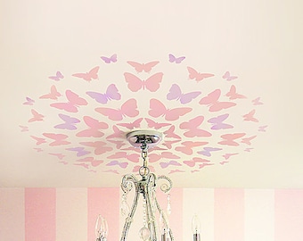 Stencil Butterfly Medallion, Great for Nursery ceiling, Reusable stencils for easy DIY decor