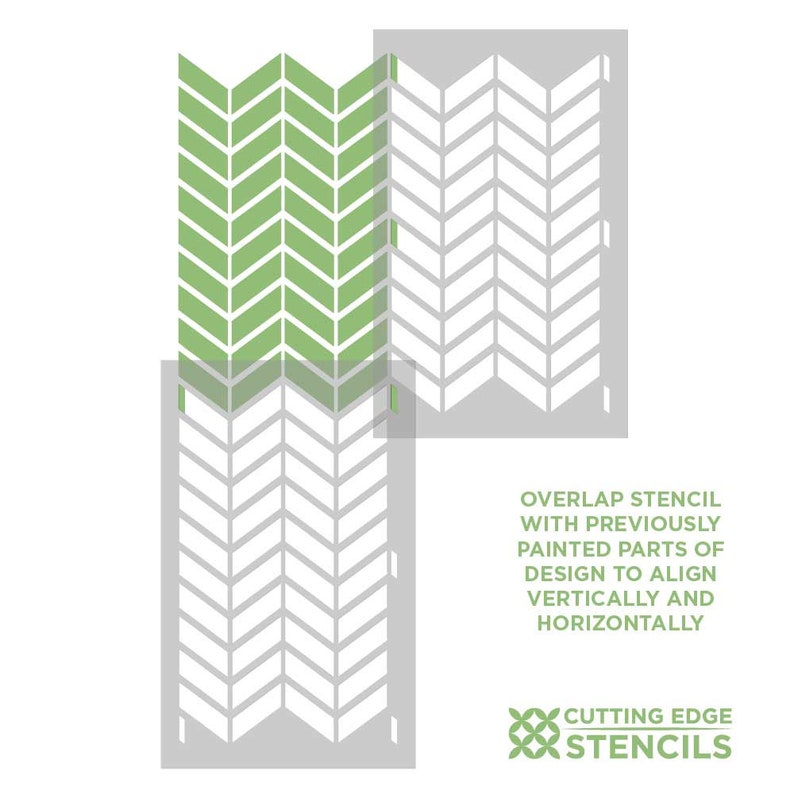 Homestead Chevron Wall Stencil – Wall Painting Stencils for Easy Room ...