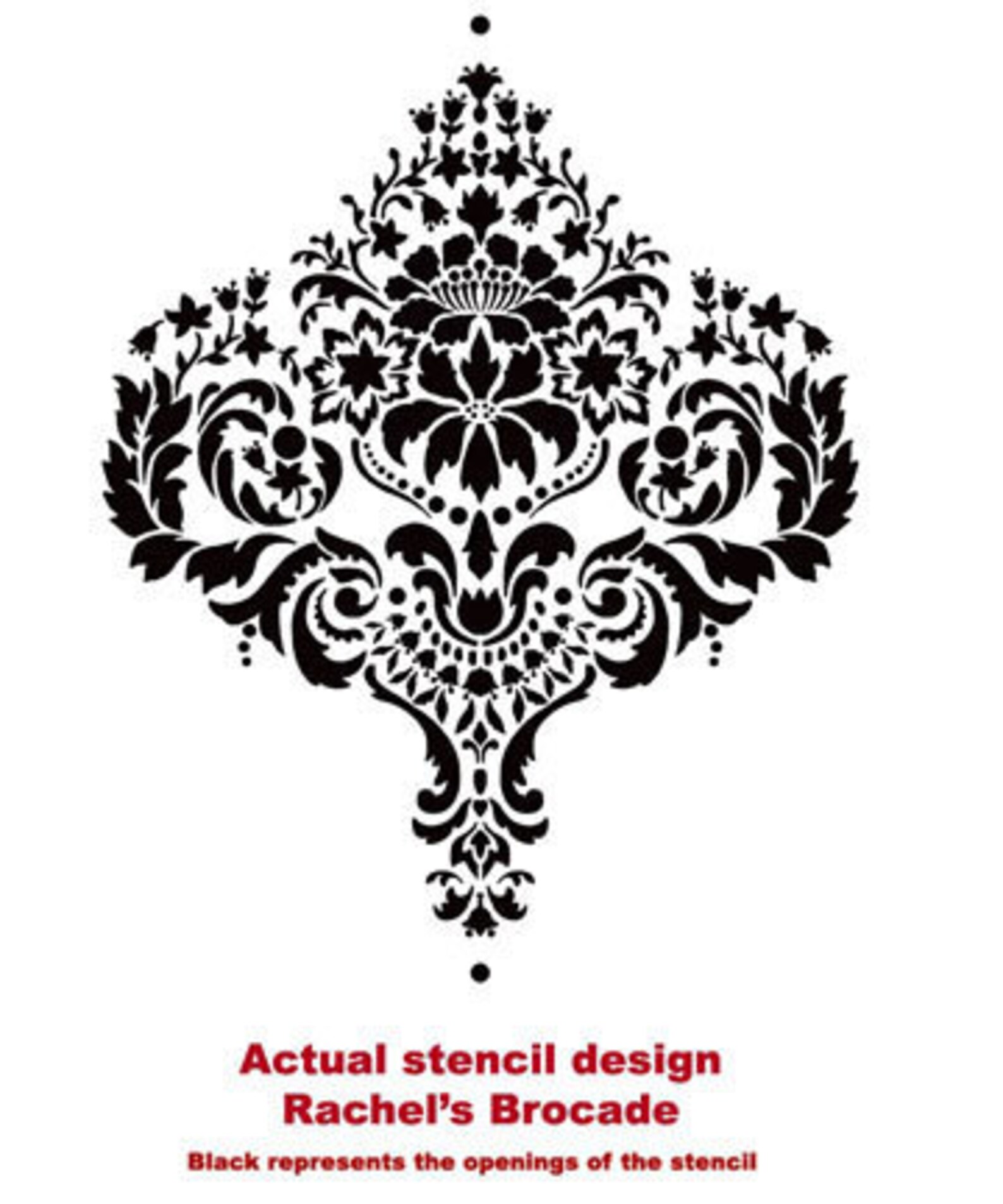 Damask Stencil Rachel's Brocade - Reusable Stencils for Walls Instead ...