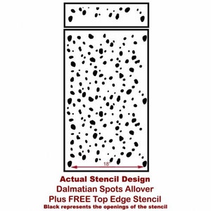 Dalmatian Spots Stencil LARGE WALL STENCILS instead of Wallpaper Easy to Use Wall Stencils for a Quick Room Update Stencils for Walls image 6