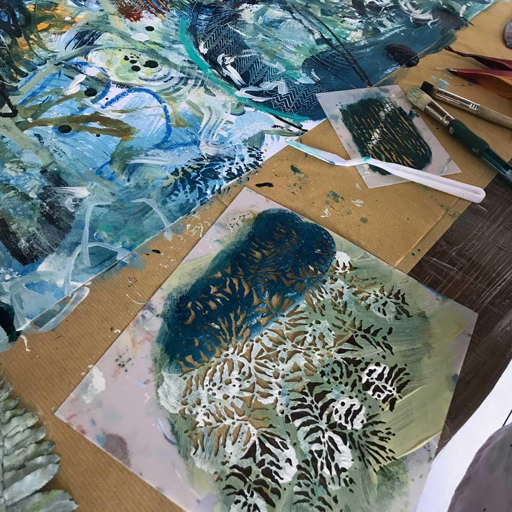 Abstract Art Stencils - Natures Textures Stencil Kit - Designed by ...