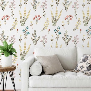 Field Flowers Wall Stencil - Large Botanical Design for Wall Painting - DIY Floral Pattern - Stencil for DIY Wall Refresh