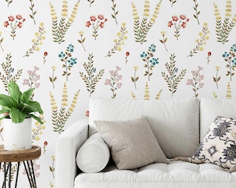 Field Flowers Wall Stencil - Large Botanical Design for Wall Painting - DIY Floral Pattern - Stencil for DIY Wall Refresh