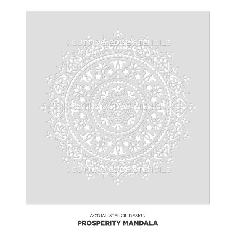 Prosperity Mandala Stencil For Walls MANDALA WALL STENCIL Large Wall Stencil for Painting Stencil on Wood Better than Mandala Decals image 7