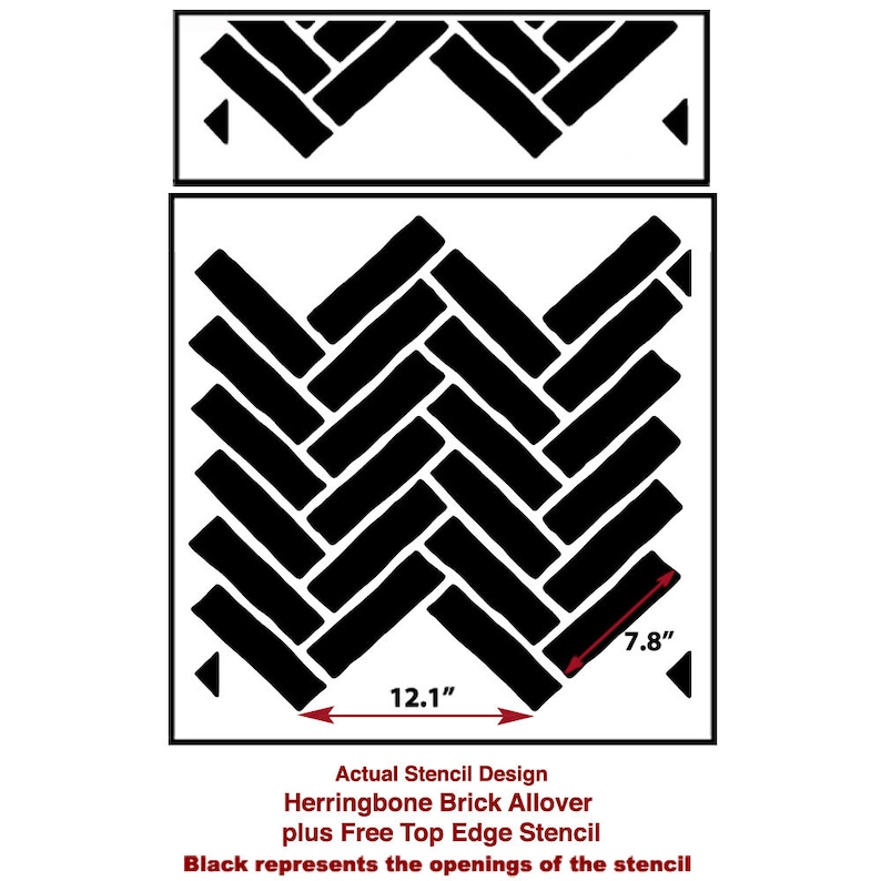 Herringbone Brick Stencil LARGE WALL STENCILS Stencils for Etsy Australia
