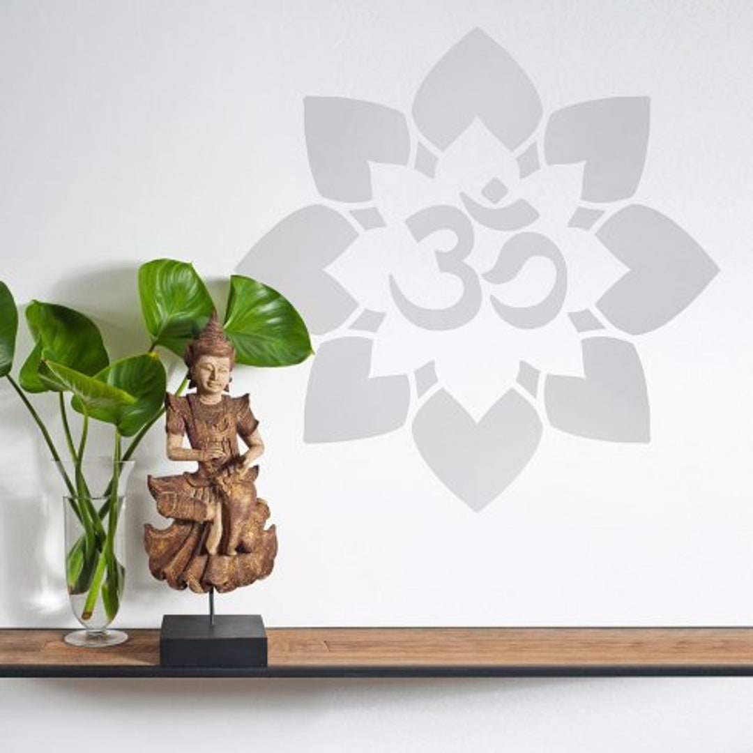 OM Symbol Stencil for Walls – MANDALA STENCIL - Large Mandala Wall ...