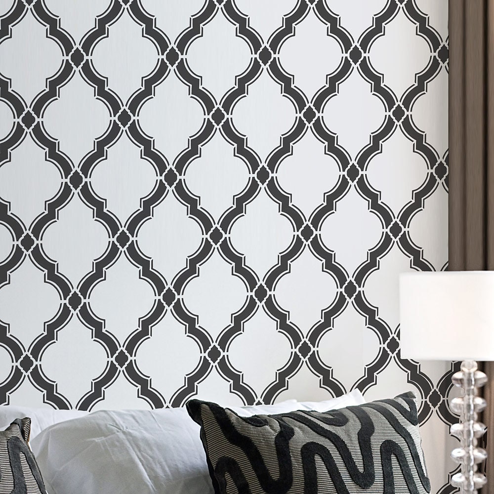 Agora Allover Stencil Large Reusable stencils for walls Etsy