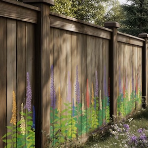 Foxgloves Wall Pattern Stencil Kit - Large Stencils for Painting Walls - Stencil Kit Perfect for an Outdoor Fence - Botanical Wall Stencils