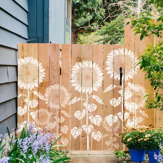 Awesome floral stencils instead of wallpaper! Reusable stencils