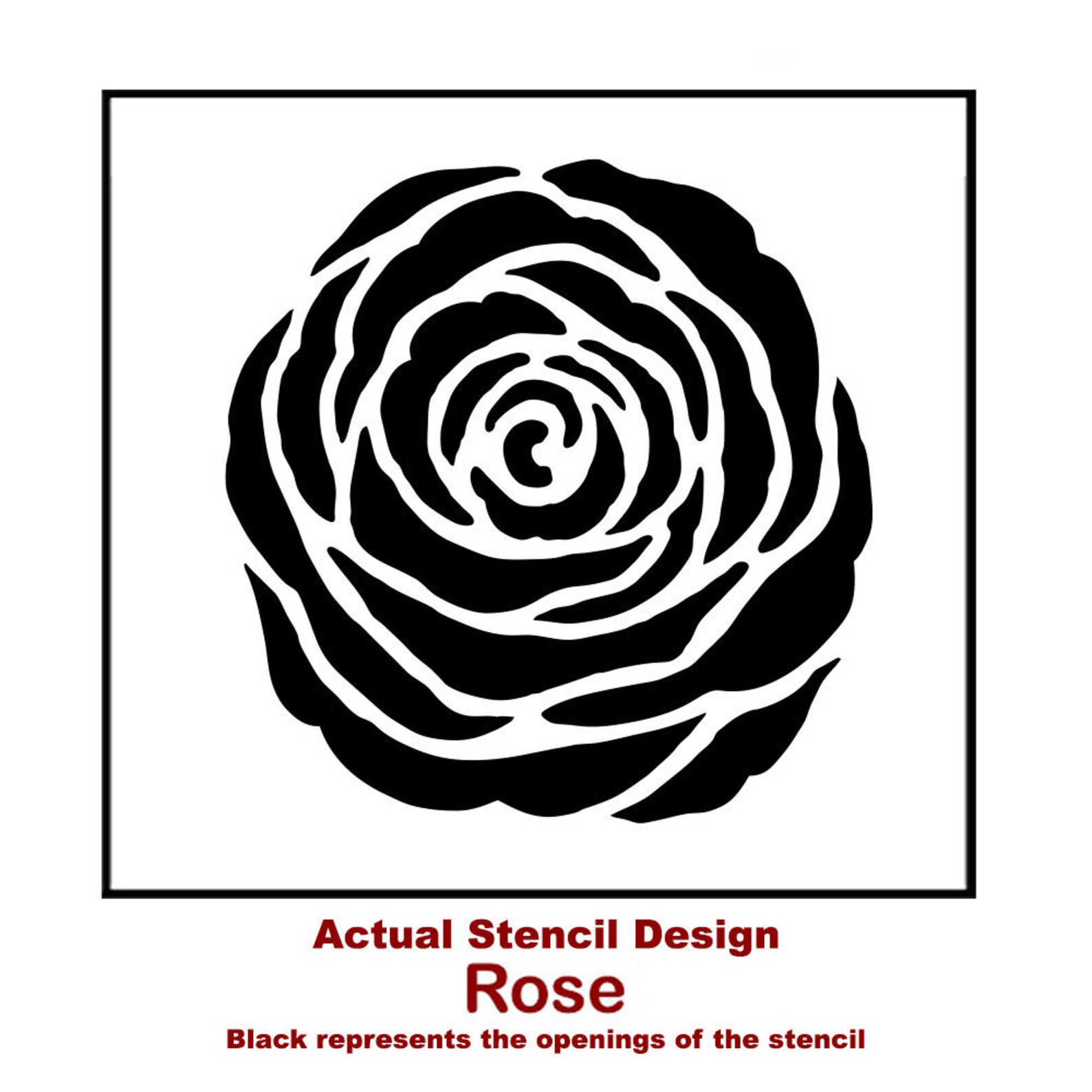 Rose Wall Art Stencil WALL ART STENCIL Easy to Use Wall Art Etsy