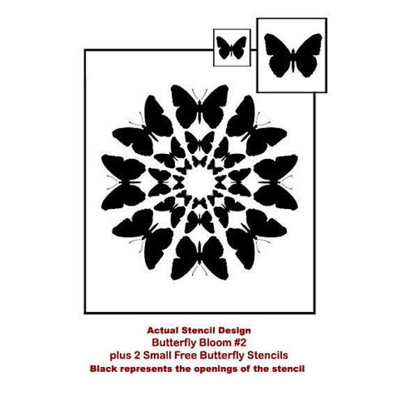 Designer Stencils Circle Flower Motif Stencil & Free Bonus Stencil