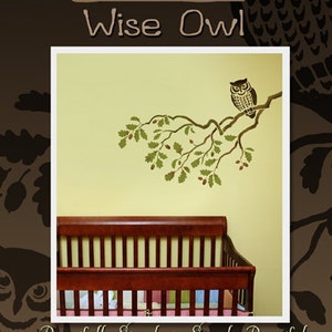 STENCIL Wise Owl MED Reusable wall stencils better than decals DIY decor image 5