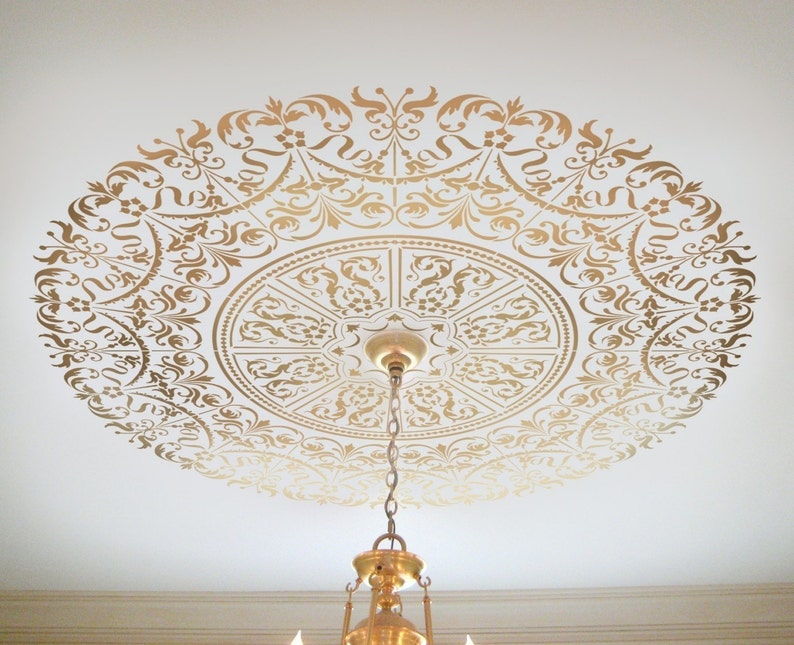 Decorative Stencil Georgian Ceiling Medallion Wall And Stencils For Diy Home Decor Classical Designs