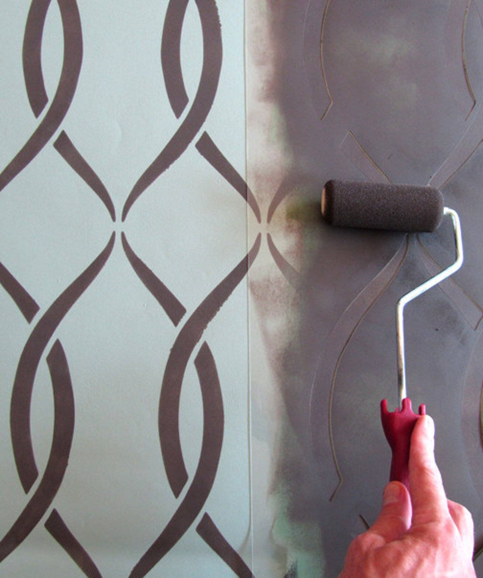 Entwine Pattern Stencil Pattern Entwined - Reusable Stencils Just Like Wallpaper - DIY ...