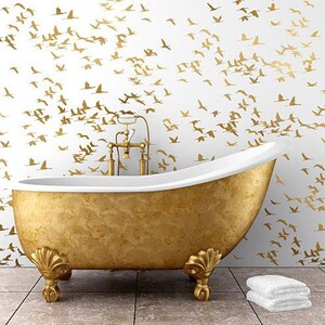 Flock Of Cranes Wall Stencil - LARGE WALL STENCIL – Bird Wall Stencil - Easy to Use Wall Stencil for a Quick Room Update - Stencil for Walls imagen 3